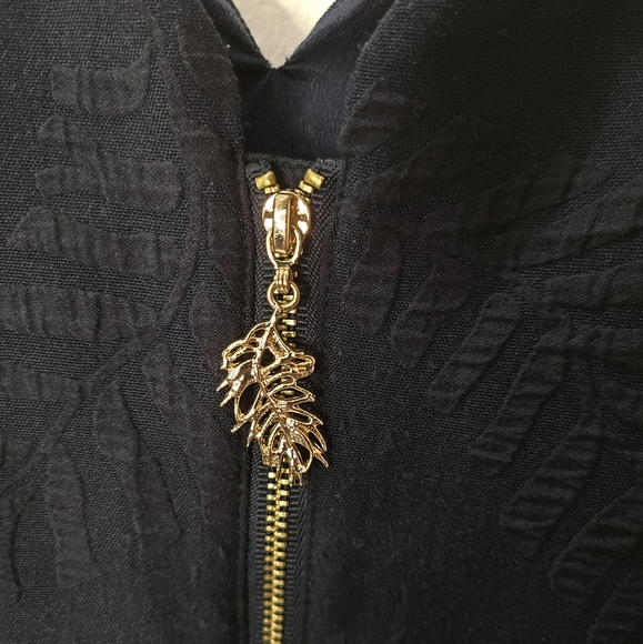 Lilly Pulitzer Sabeen Stretch Dress in Black Onyx Fern Pucker Jacquard Sz 4 - Picture 11 of 16